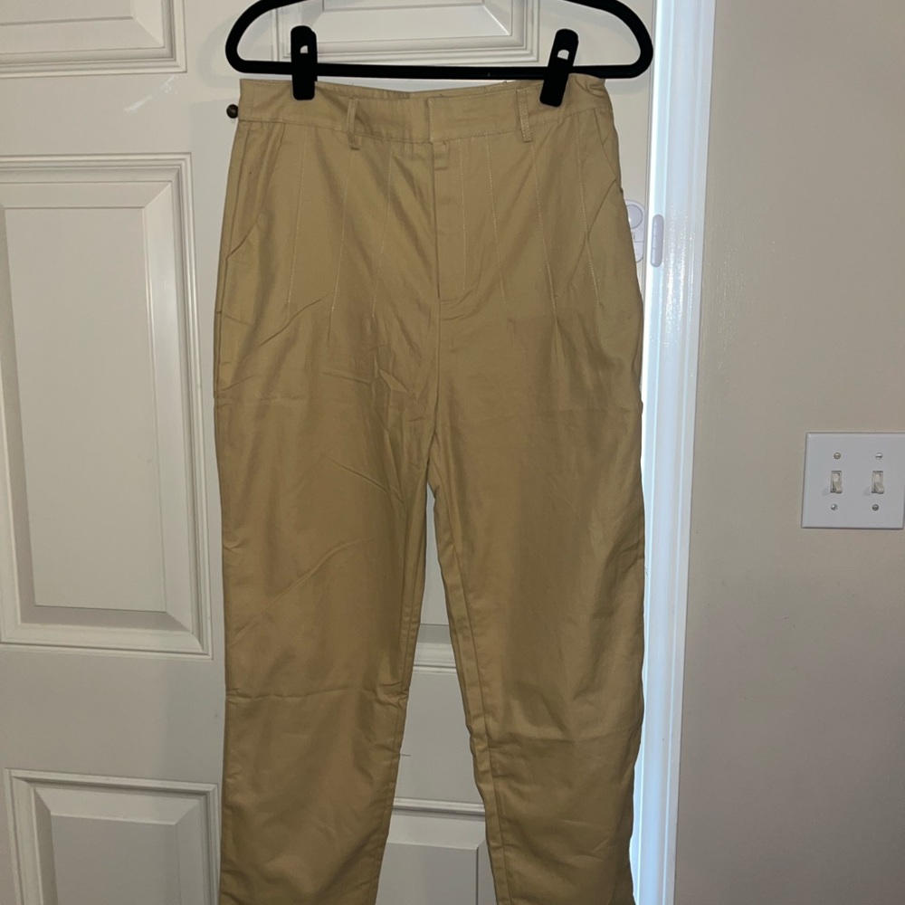 GREY LAB Women's Tan Chinos